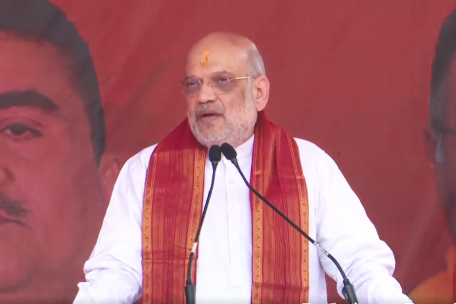 ‘সোনার বাংলা গড়তে চাই’, পুজো উদ্বোধন করে মায়ের কাছে ‘সুযোগ’ চাইলেন শাহ