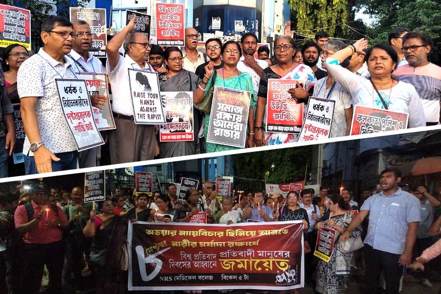 পথে ‘ভয়েজ অফ অভয়া’, এন আর এস মেডিক্যাল কলেজে জমায়েত