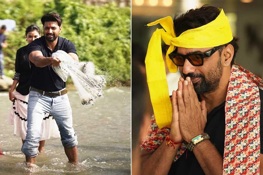 ‘খোকা’ গেল ঘিস নদীতে মাছ ধরতে! উত্তরবঙ্গে ‘রঘু ডাকাত’-এর প্রচারের ফাঁকে জাল-ছিপ হাতে দেব