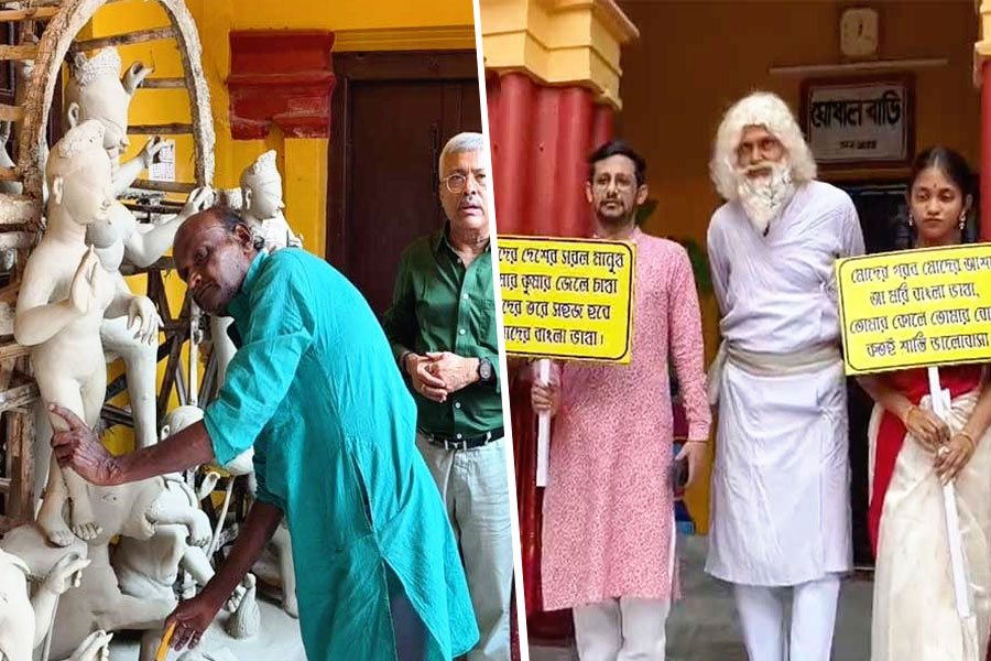 ৫৭১ বছরের ইতিহাস! কোন্নগরের ঘোষাল বাড়ির পুজোয় মঞ্চস্থ হবে ‘বাংলা ভাষা, বাঙালির অস্মিতা’