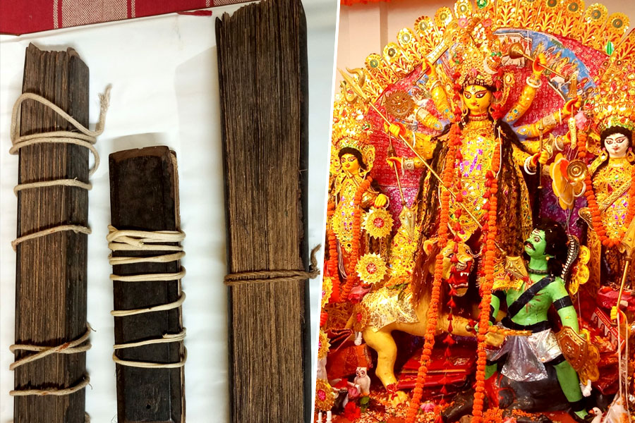 তালপাতার পুঁথিতে উল্লিখিত বৈদিক আচার মেনেই হয় পুজো! অবাক করে তেহট্টের এই পুজোর ইতিহাস