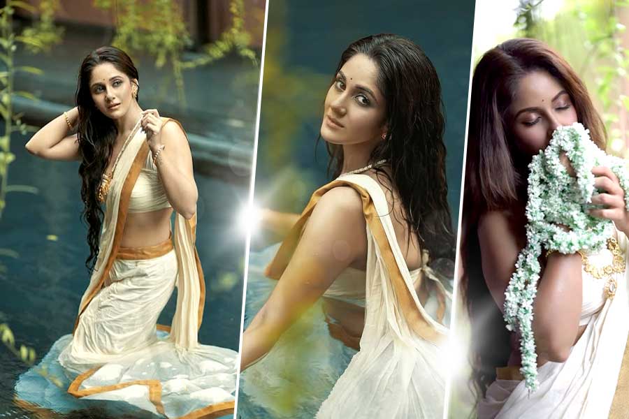‘আহা নায়িকা যেন শরতের শ্বেতপদ্ম!’, শরীরী হিল্লোলে চমক তৃণার