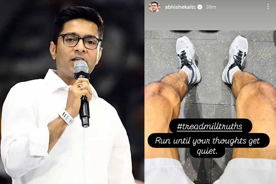 ‘দৌড়ে যাও যতক্ষণ না পর্যন্ত…’, ফের চর্চায় জিমে ফিট অভিষেকের ছবি