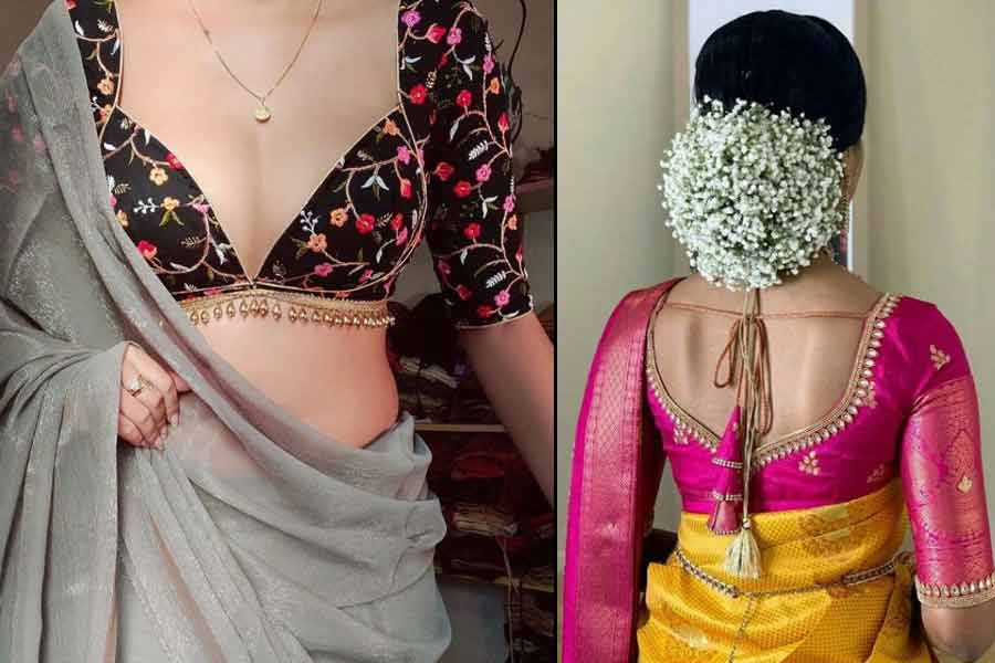 হালকা শাড়ির সঙ্গে পরুন জমকালো ব্লাউজ, আলোর উৎসবে হয়ে উঠুন মধ্যমণি