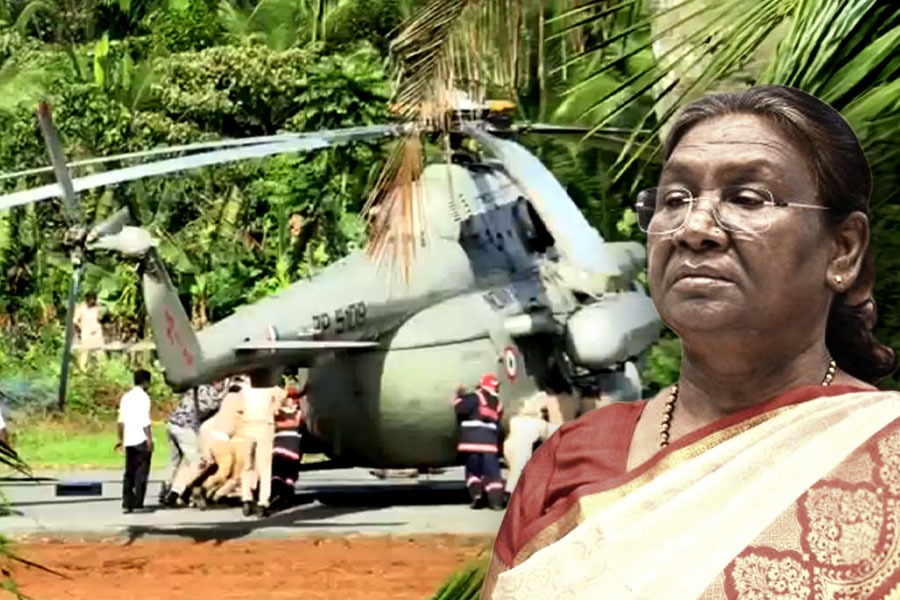 দুর্ঘটনার কবলে রাষ্ট্রপতি মুর্মুর হেলিকপ্টার, অবতরণের সময় ভাঙল হেলিপ্যাডের একাংশ