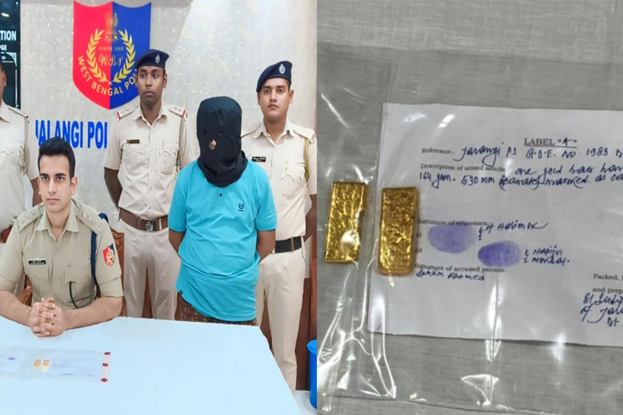 বাংলাদেশ থেকে ভারতে সোনা পাচারের চেষ্টা বানচাল জলঙ্গিতে! গ্রেপ্তার ১
