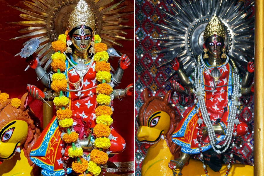 অন্তর থেকে ডাকলে ফেরান না মা! খাস কলকাতায় শতাব্দীপ্রাচীন জগদ্ধাত্রী মন্দিরে চলে নিত্যপুজো