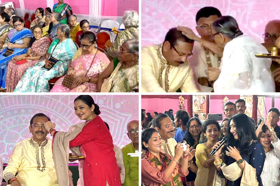 অরূপকে ভাইফোঁটা বোনেদের, ‘নবনীড়ে’ চাঁদের হাট