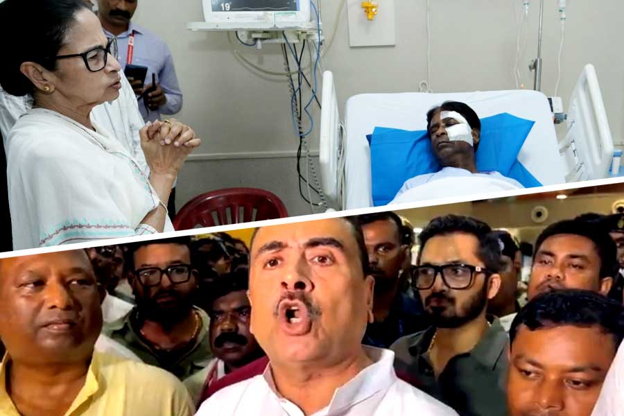 মারল কারা? মমতার খগেন-সৌজন্যে তোপ শুভেন্দুর