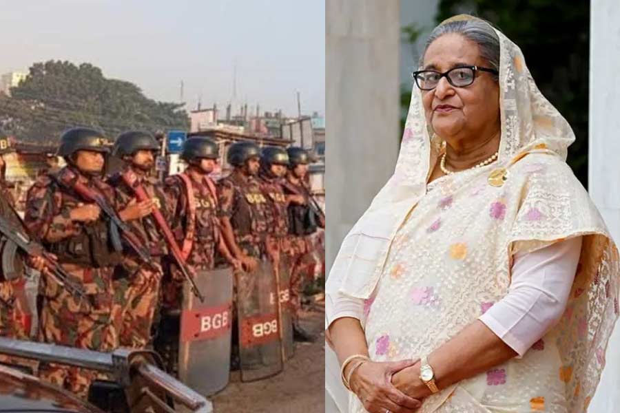 অশান্তির আশঙ্কা, হাসিনার মানবতাবিরোধী মামলার রায় ঘোষণার আগেই বাংলাদেশে আঁটসাঁট নিরাপত্তা