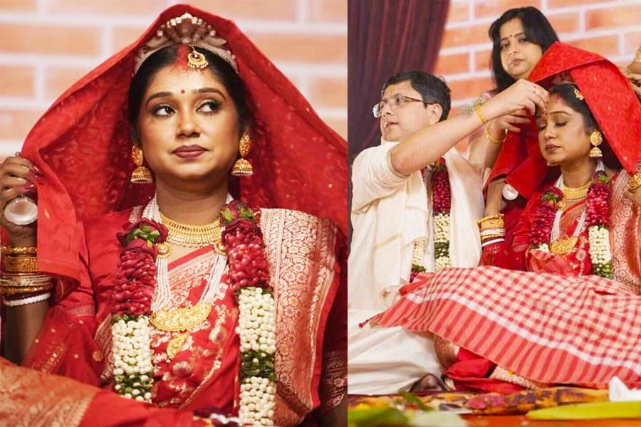 সাতপাকে বাঁধা পড়লেন অন্তরা মিত্র, জমজমাট ‘কিশোরী’ গায়িকার গায়েহলুদ থেকে সিঁদুরদান পর্ব