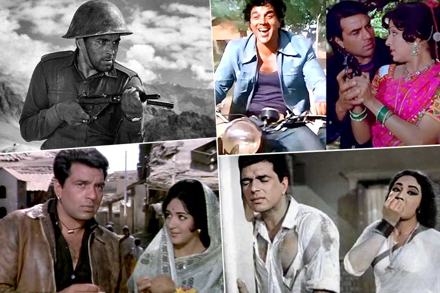 ‘শোলে’ থেকে ‘সীতা আউর গীতা’, একনজরে ধর্মেন্দ্রর জীবনের ১০টি কালজয়ী ছবি