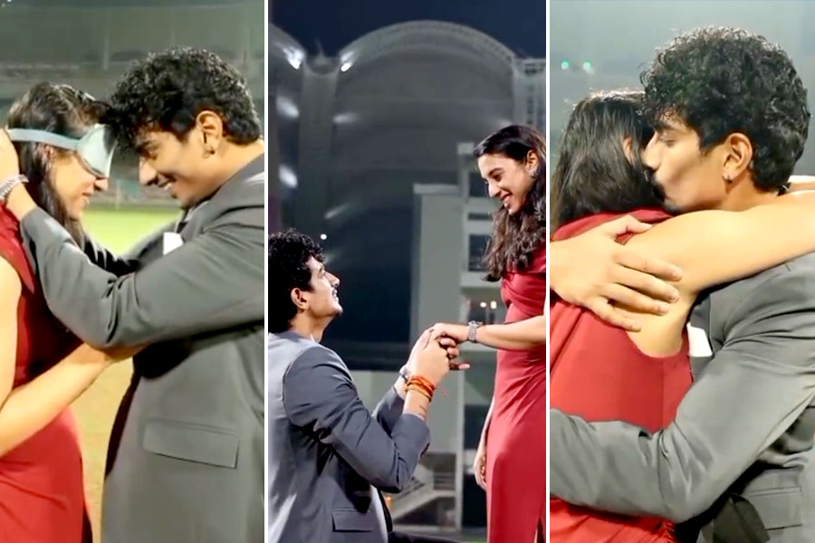 বিশ্বজয়ের মাঠেই ফিল্মি কায়দায় স্মৃতিকে প্রোপোজ পলাশের, ভিডিও দেখে আনন্দাশ্রু নেটপাড়ায়