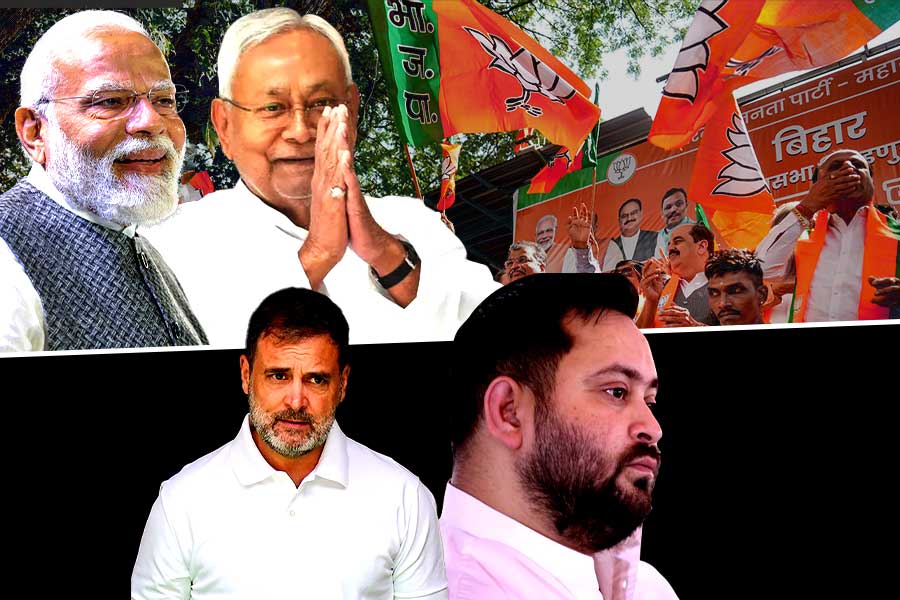 বিহারে নীতীশ-মোদির ম্যাজিক, ধরাশায়ী মহাগঠবন্ধন