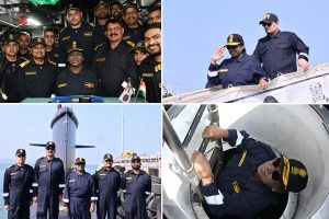 সামরিক শক্তিতে বলীয়ান ভারত, যুদ্ধবিমানের পর এবার সাবমেরিনে সওয়ার মুর্মু, দেখুন ছবি