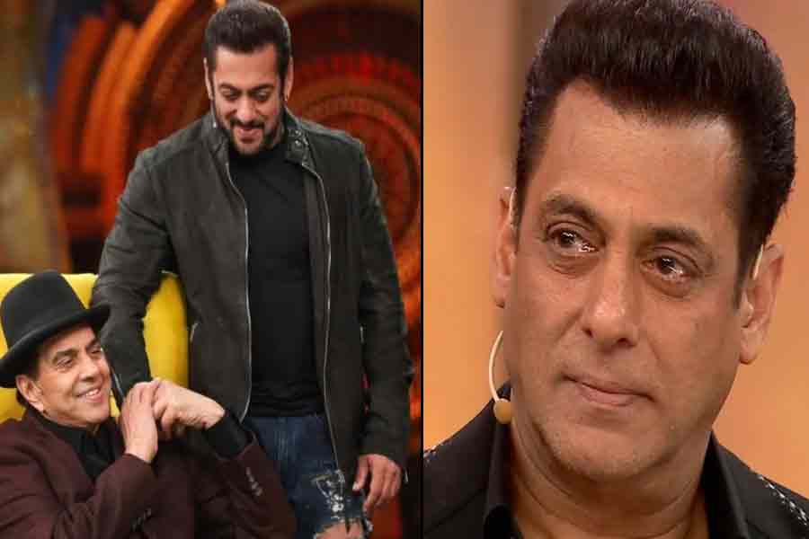 প্রয়াত ধর্মেন্দ্রর কথা ভেবে চোখে জল, ‘বিগ বস’ ফাইনালের মঞ্চে আবেগে ভাসলেন সলমন