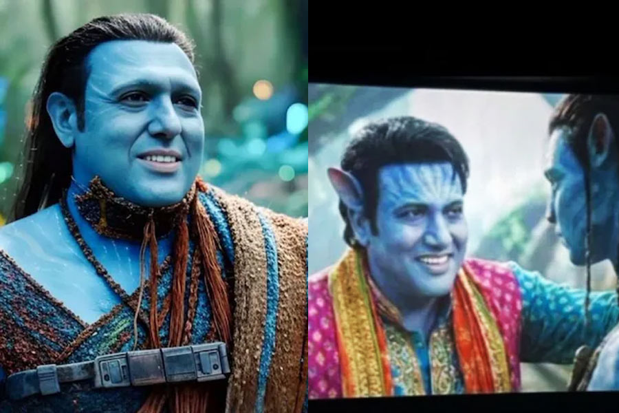 গায়ে নীল রং মেখে সোজা হলিউডে? গোবিন্দার ‘অবতার’-এ তুমুল শোরগোল