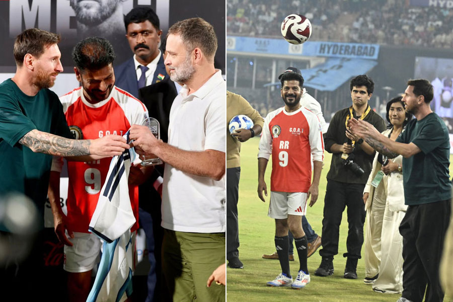 উৎসবে মাতল হায়দরাবাদ! স্কিলের ঝলক দেখিয়ে মেসি বললেন, ‘ভালোবাসা পেয়ে কৃতজ্ঞ’, রইল ছবি