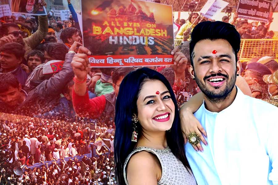 ‘ধর্মের নামে রক্তারক্তি, ঈশ্বর দেখছেন’, গানেই বাংলাদেশের সংখ্যালঘু নির্যাতনের প্রতিবাদ নেহা-টনি কক্করের
