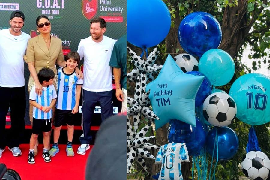এখনও কাটেনি মেসির ঘোর! তৈমুরের জন্মদিনের আসর ‘লিওনেল’ থিমে সাজালেন করিনা
