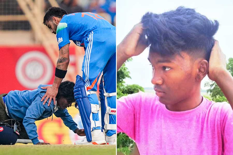 ইডেনের পর রাঁচি, ‘ভগবান’ বিরাটকে প্রণাম করতে আবারও মাঠে ‘অনুপ্রবেশ’ বাঙালি ভক্তের